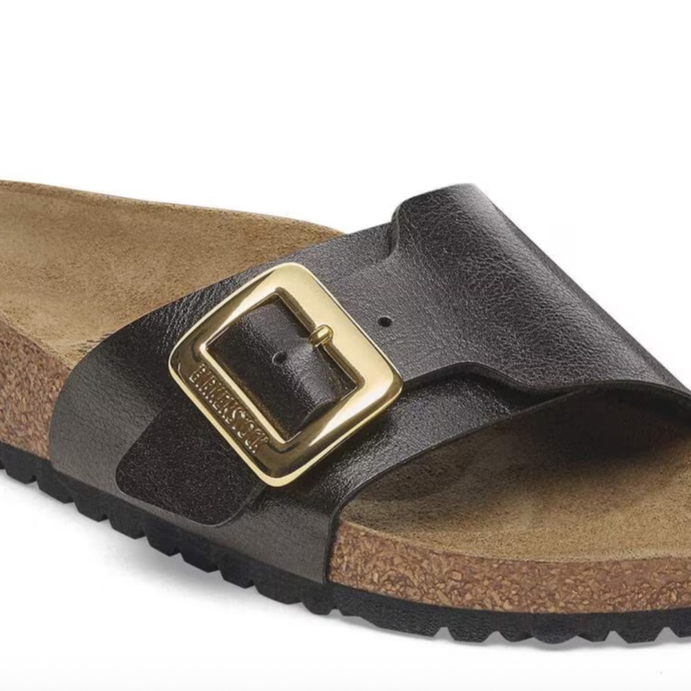 Birkenstock Catalina Luxe Buckle Birko-Flor Size 39 - 8.5 Gently Used